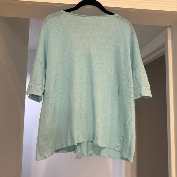 J. Jill Bundle of 2 Love Linen Slouchy V-Neck Oversized T-Shirts Sz L Beach Boho - Picture 8 of 14